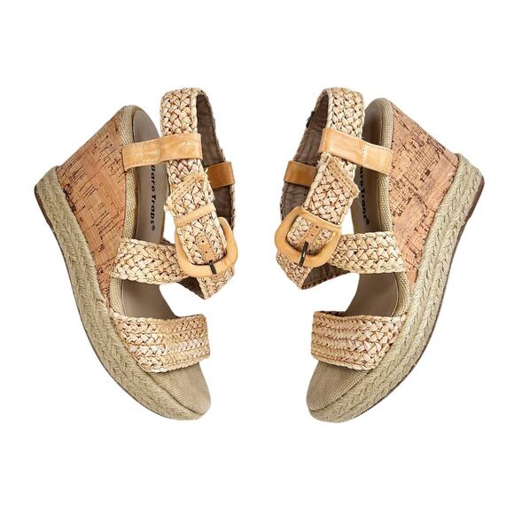 BareTraps Tracie Espadrille Braided Wedges Sz 6 - Picture 1 of 12